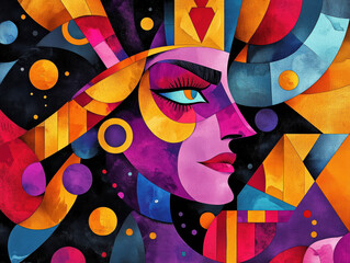 Fractal truth through the eyes of the Tarot.,Tarot card design with powerful regal energy.