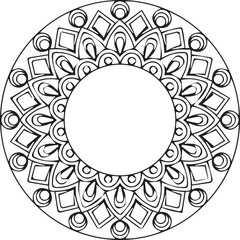 Beautiful flower art and mandala vector design