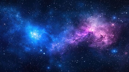 Fototapeta premium Cosmic nebulae with vibrant hues and twinkling stars.