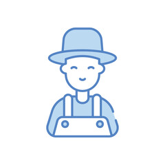 Farmer vector icon stock illustration