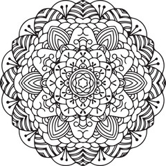 Beautiful flower art and mandala vector design