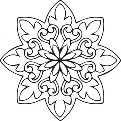 Beautiful flower art and mandala vector design