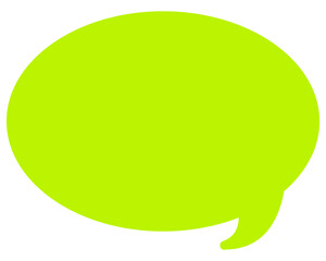 シンプルなカラーの吹き出し　丸形