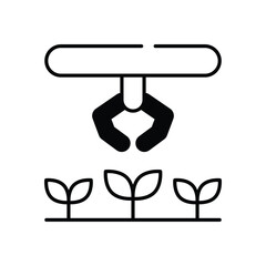 Robotic Arm vector icon stock illustration