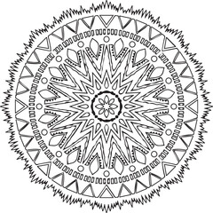 Beautiful flower art and mandala vector design