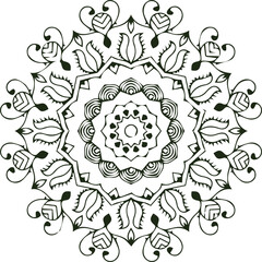 Beautiful flower art and mandala vector design