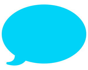 シンプルなカラーの吹き出し　丸形