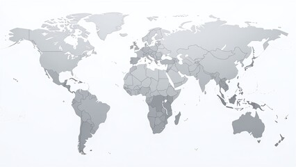 Obraz premium Realistic Globe Illustration with Grey Continents