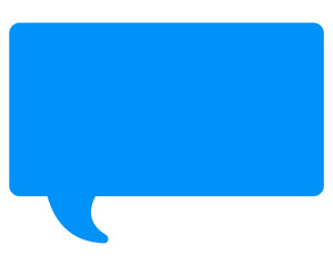 シンプルなカラーの吹き出し　四角形