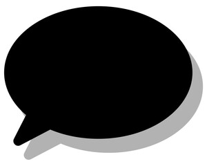 シンプルなカラーの吹き出し　丸形