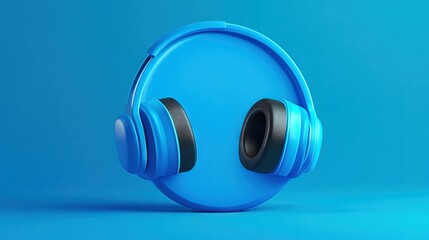 Headphones illustration modern design audio technology background
