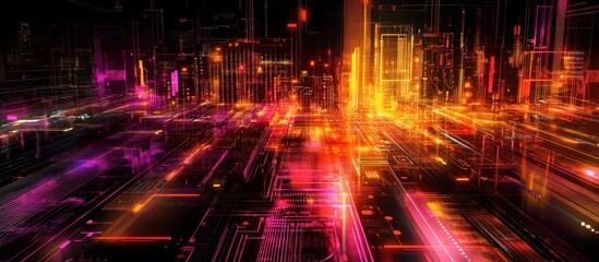 Neon Cityscape: A Digital Metropolis