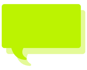 シンプルなカラーの吹き出し　四角形