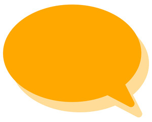 シンプルなカラーの吹き出し　丸形