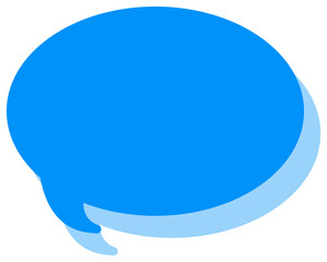 シンプルなカラーの吹き出し　丸形