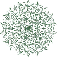 Beautiful flower art and mandala vector design