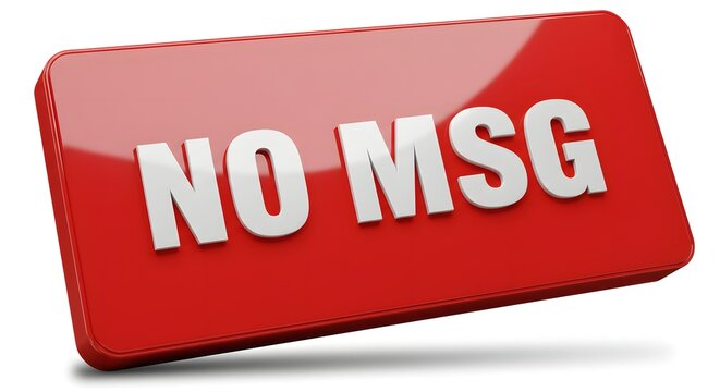 Red No MSG Sign