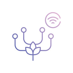 IoT Farming vector icon stock illustration