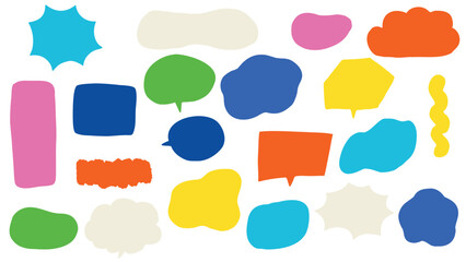 手描きの抽象的なふきだしフレームベクター