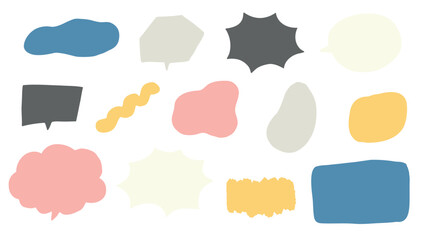 手描きの抽象的なふきだしフレームベクター