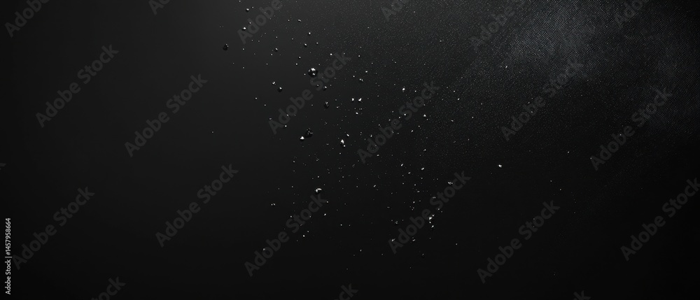 Poster abstract dark background with scattered glitter particles elegant and modern design for product pres