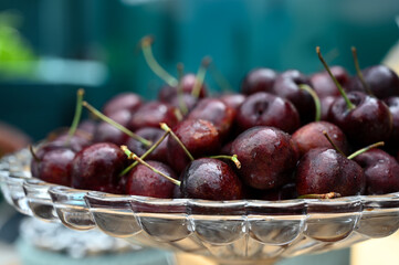 cherries on the market, cherries, fresh cherries, close up of cherries, fruits background, fresh cherries