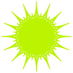 シンプルなカラーの吹き出し　ギザギザした形