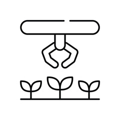 Robotic Arm vector icon stock illustration