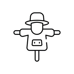 Fototapeta premium Scarecrow vector icon stock illustration 