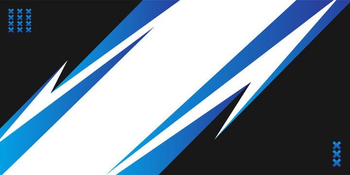 offline streaming banner with abstract shapes in blue and white color