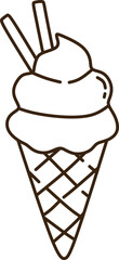 Outline Ice Cream Cone