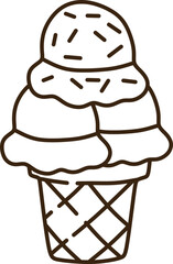 Outline Ice Cream Cone