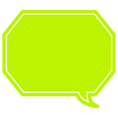 シンプルなカラーの吹き出し　角のある八角形