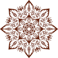 Beautiful flower art and mandala vector design