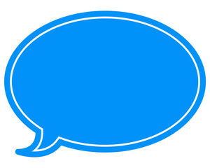 シンプルなカラーの吹き出し　丸形