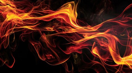 Abstract fiery smoke patterns against a dark background.