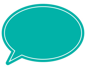 シンプルなカラーの吹き出し　丸形