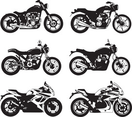 Obraz premium Motorbike SVG – Motorcycle Silhouette Cut File for Bikers & Cricut ProjectsVintage Motorcycle PNG – Retro Bike Clipart for Shirts & StickersDirt Bike SVG Design – Off-Road Racing Graphic for Craft