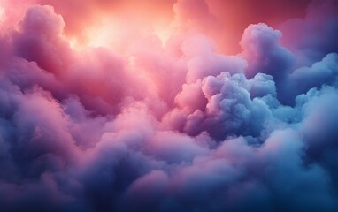 Candy Skies Pink Orange and Blue Cloudscape