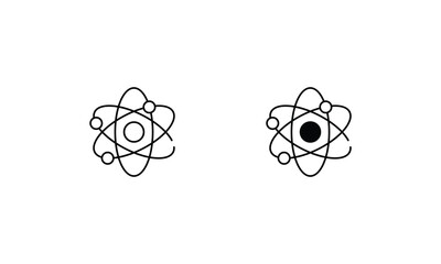 Atom icons set vector stock illustration