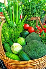 Various Fresh Vegetables in Commercial Photography, Bright Colors, Realistic HD Details