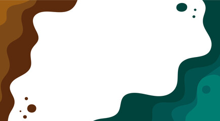 vector curve green frame for your message