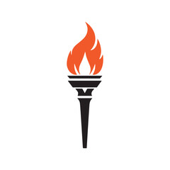 Torch Logo Design Graphic Illustration