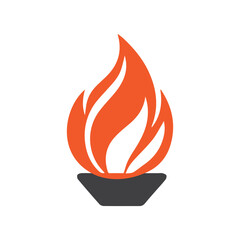 Torch Logo Design Graphic Illustration