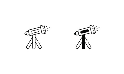Telescope icons set vector stock illustration