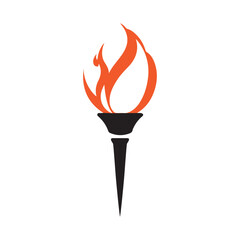 Torch Logo Design Graphic Illustration