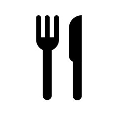 Dining Area Icon – Fork and Knife Symbol for Restaurant or Food Services