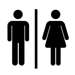 Unisex Restroom Icon &ndash; Gender Inclusive Toilet Symbol for Shared Facilities