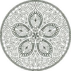Beautiful flower art and mandala vector design