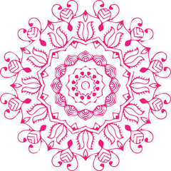 Beautiful flower art and mandala vector design
